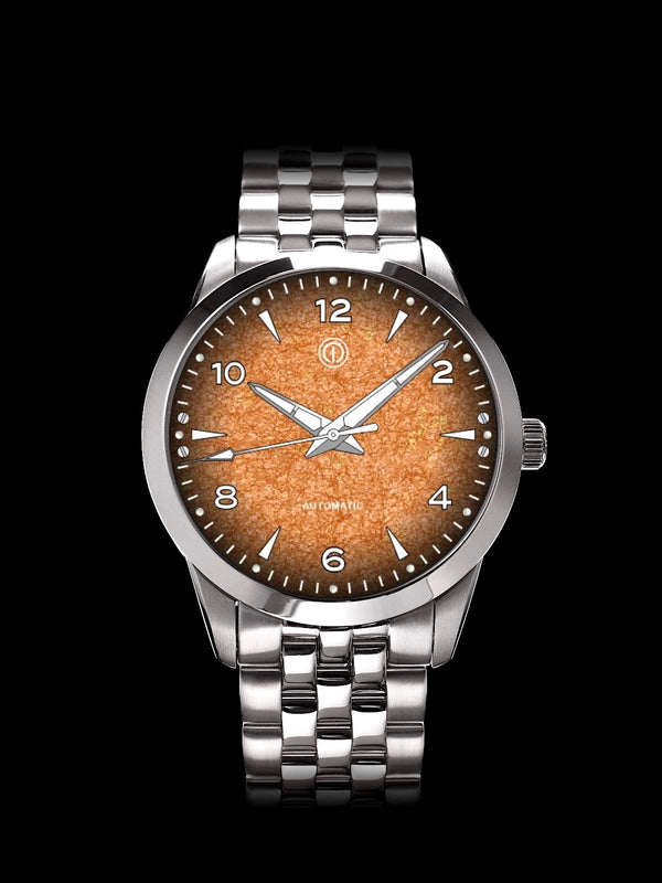 AWAGAMI FACTORY X MMI WATCHES: "FUMES ORANGE WASHI DIAL" MODEL NLF-03  [ESTIMATED DELIVERY: 24TH OCTOBER 2024]